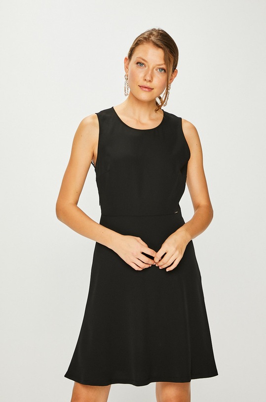 Liu Jo - Šaty nášivka čierna W68180.T7982