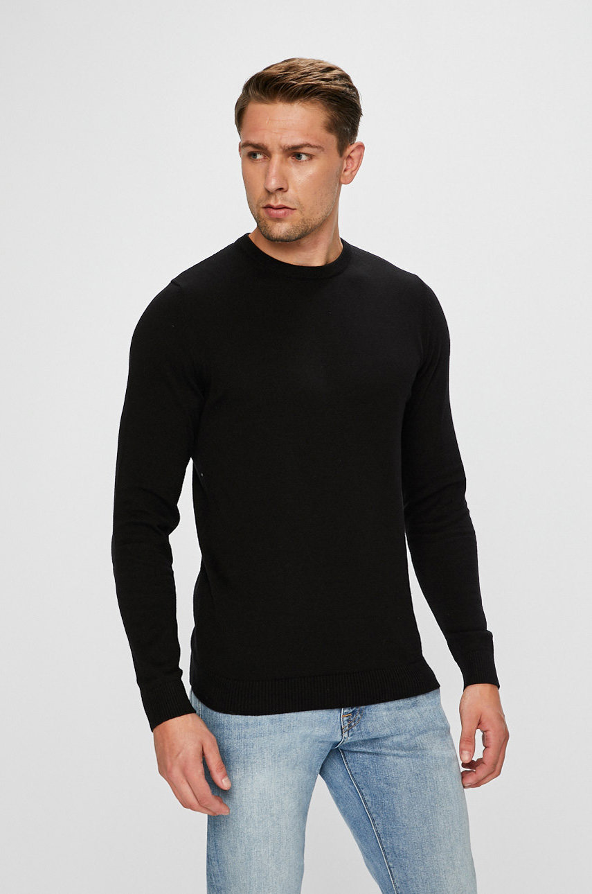 Jack & Jones - Sweter czarny 12137190