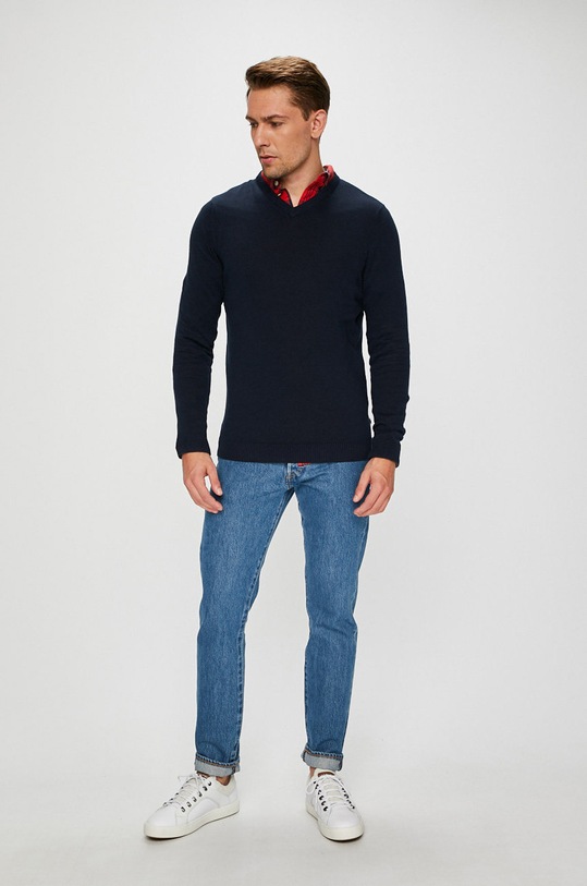 Jack & Jones - Sweter 12137194 granatowy AA00