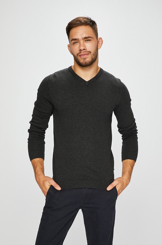 Jack & Jones - Sweter szpic szary 12137194
