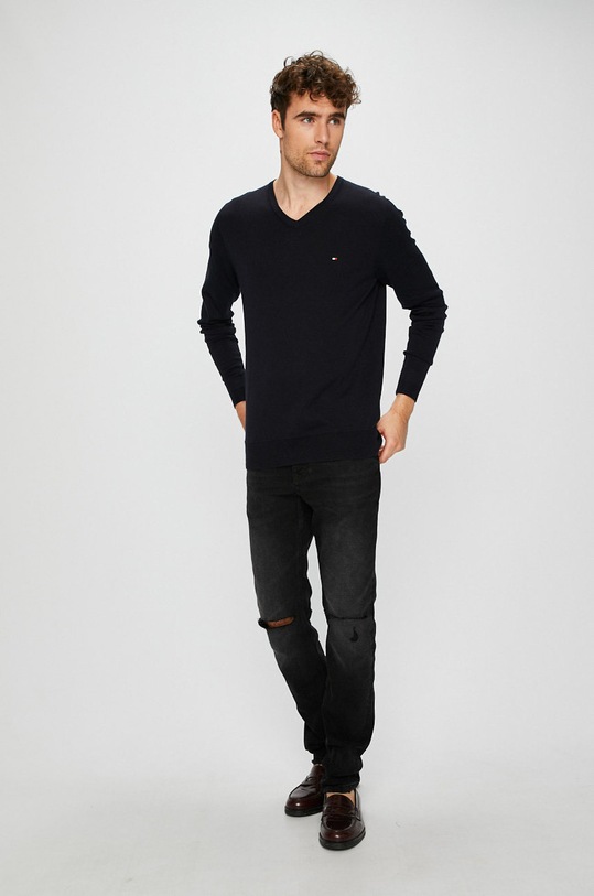 Tommy Hilfiger Sweter MW0MW04979 MW0MW04979 granatowy AA00