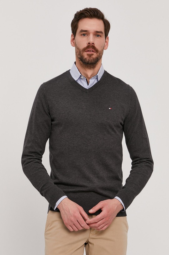 Tommy Hilfiger Sweter MW0MW04979 pozostałe szary MW0MW04979