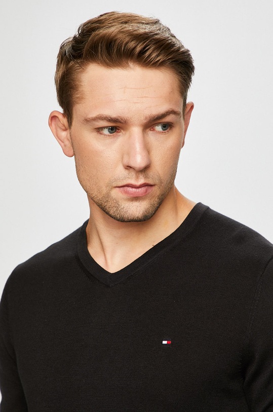 Tommy Hilfiger Pulover negru MW0MW04979