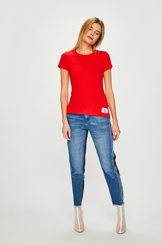 Calvin Klein Jeans - Top J20J207841 rosu SS19