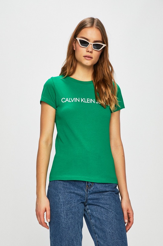 Calvin Klein Jeans - Top print verde J20J207940