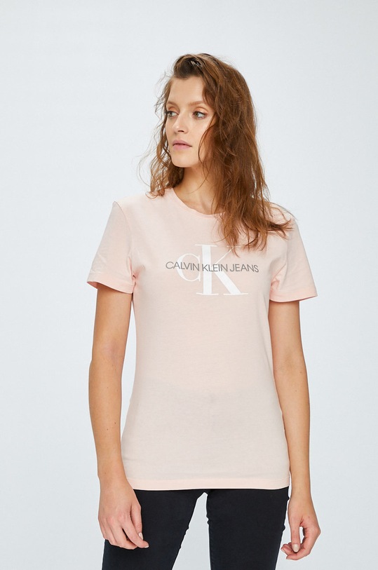 Calvin Klein Jeans - Top kulatý růžová J20J207963