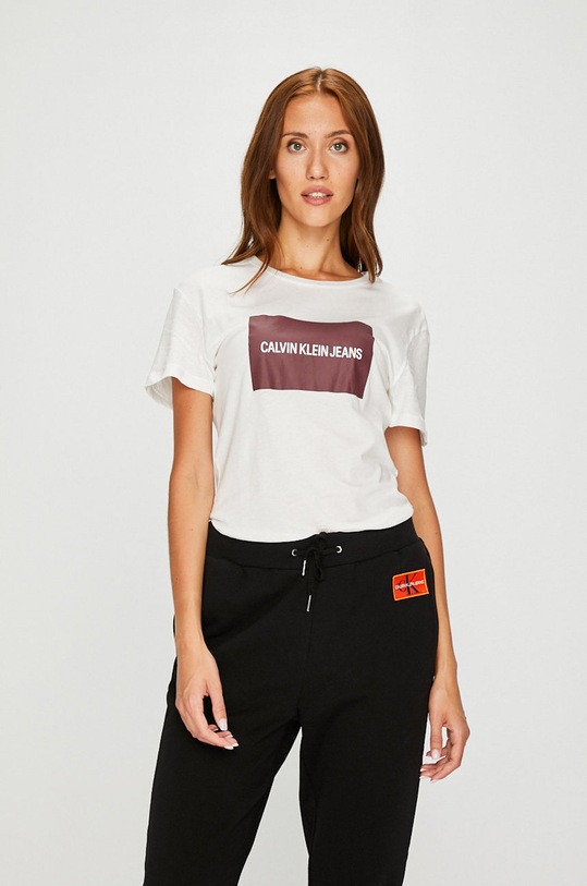 Calvin Klein Jeans - Top print alb J20J208600