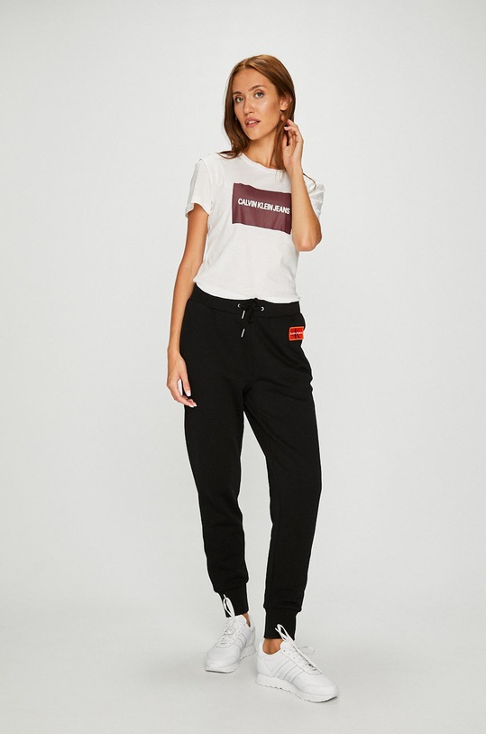 Calvin Klein Jeans - Top J20J208600 alb SS19
