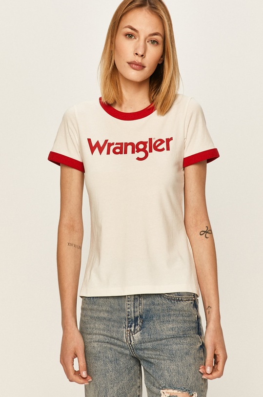 Wrangler - Top okrągły biały W7385G202