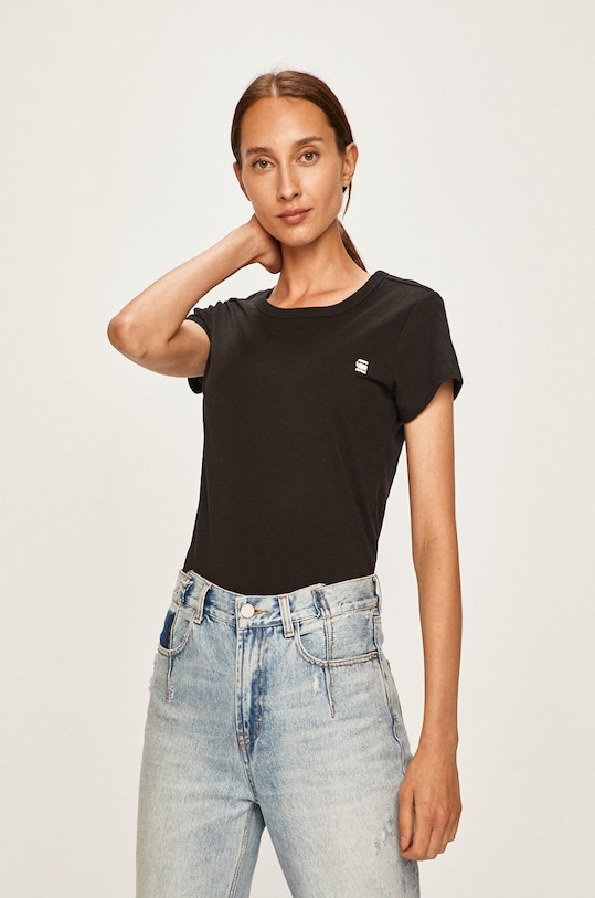 G-Star - Tričko okrúhly čierna D04432.2757
