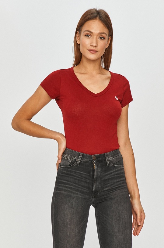 Tričko G-Star V výstrih červená D04434.2757
