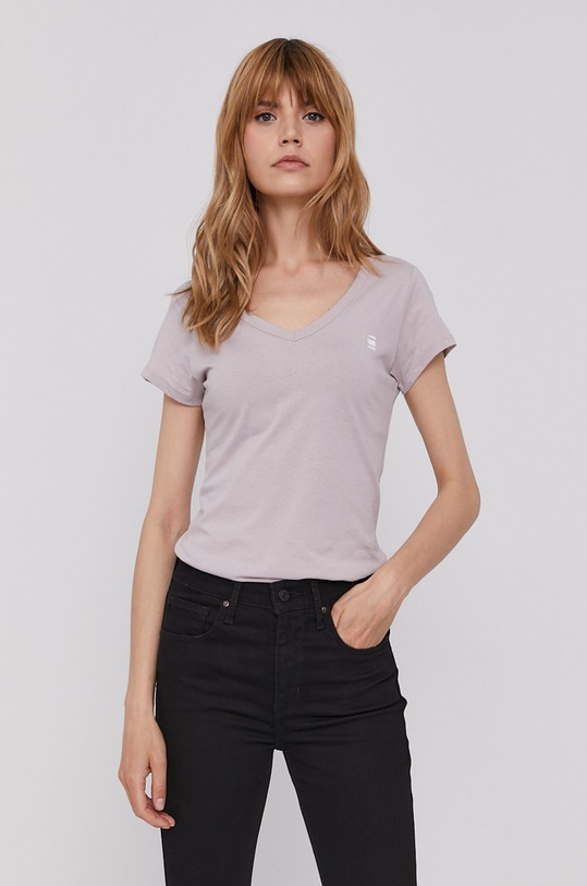 Tričko G-Star V výstrih fialová D04434.2757