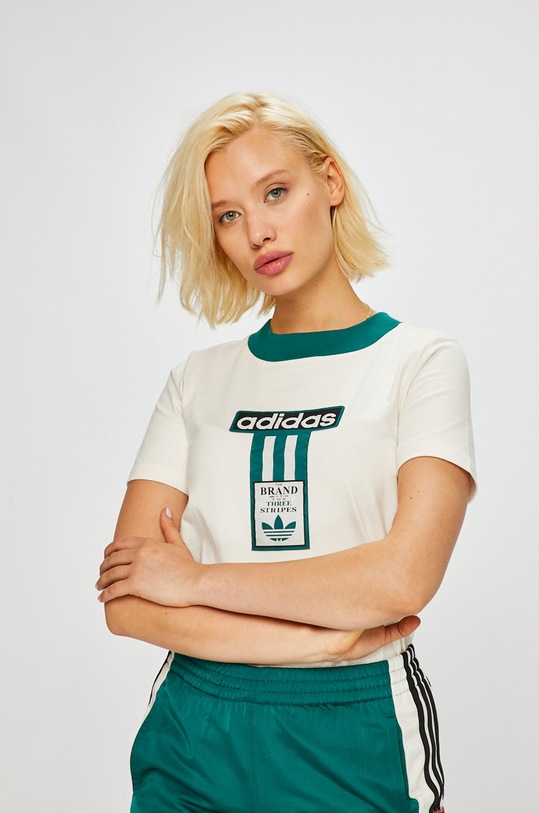 adidas Originals - Топ DH4672 бежов DH4672