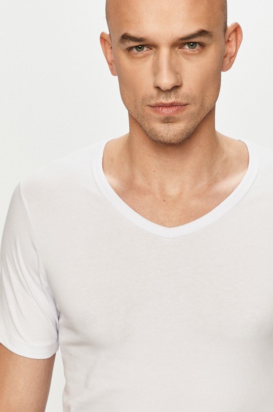 Jack & Jones - Pánske tričko jednofarebný biela 12059219