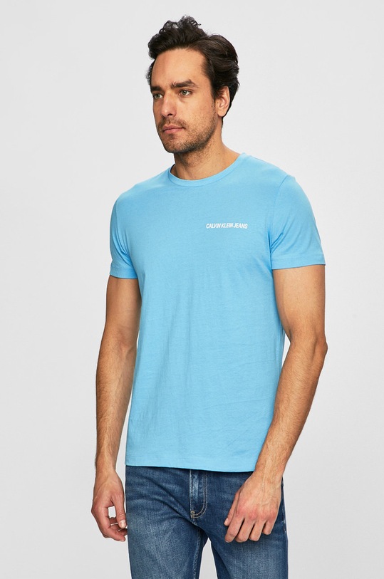 Calvin Klein Jeans - Pánske tričko potlač modrá J30J307852