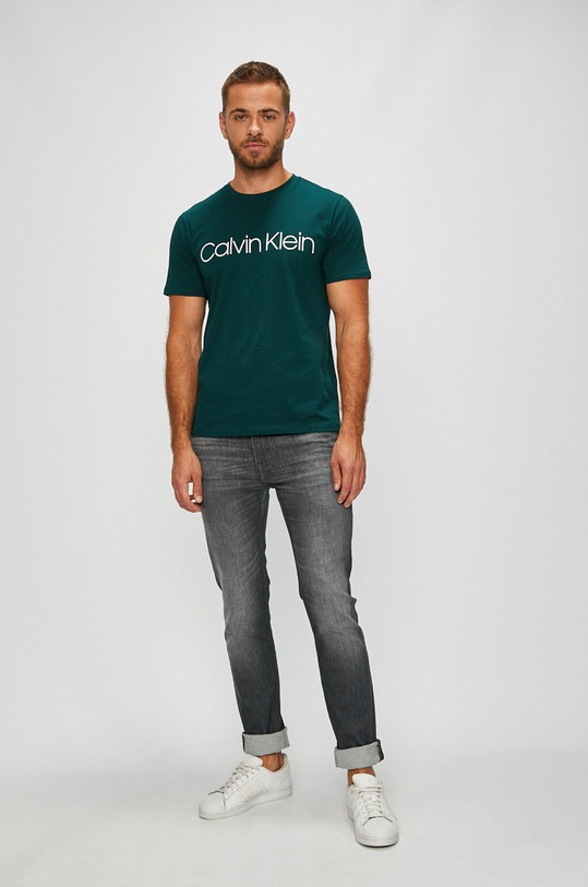 Calvin Klein - Tričko K10K103078 tyrkysová AW20