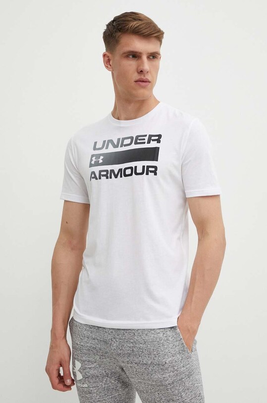 Tréningové tričko Under Armour Team Issue Wordmark potlač biela 1329582