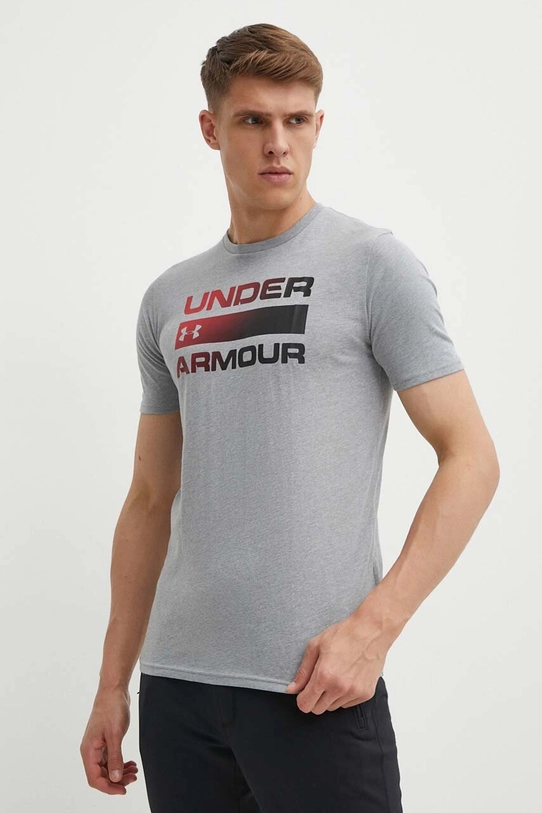 Under Armour tricou de antrenament Team Issue Wordmark print gri 1329582