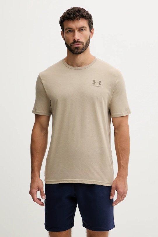 Under Armour t-shirt treningowy SPORTSTYLE LEFT CHEST zielony 1326799
