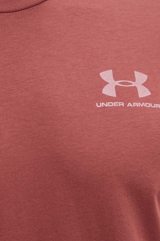 Under Armour t-shirt treningowy SPORTSTYLE LEFT CHEST 1326799 bordowy