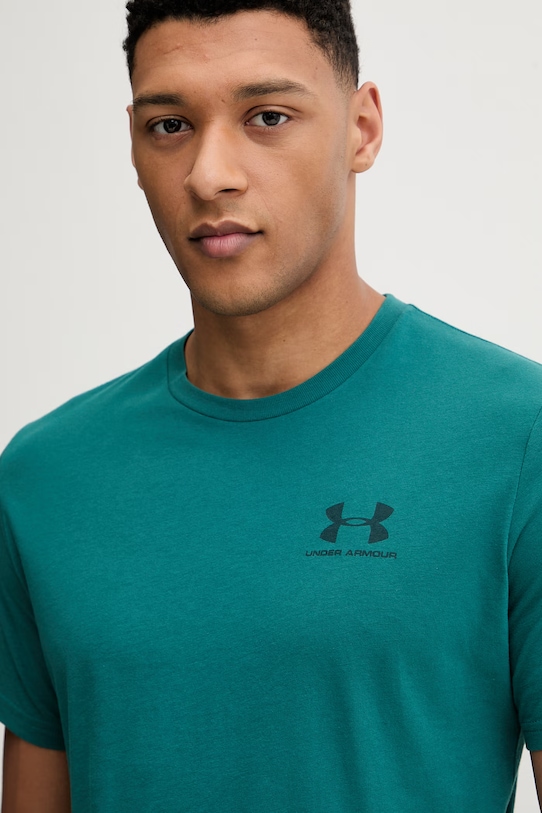 Тениска за трениране Under Armour SPORTSTYLE LEFT CHEST зелен 1326799