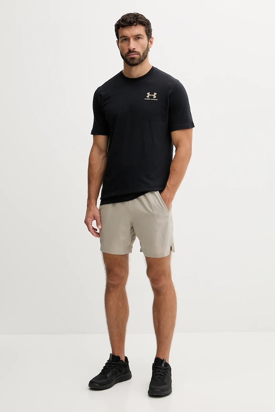 Under Armour t-shirt treningowy SPORTSTYLE LEFT CHEST 1326799 czarny AW25