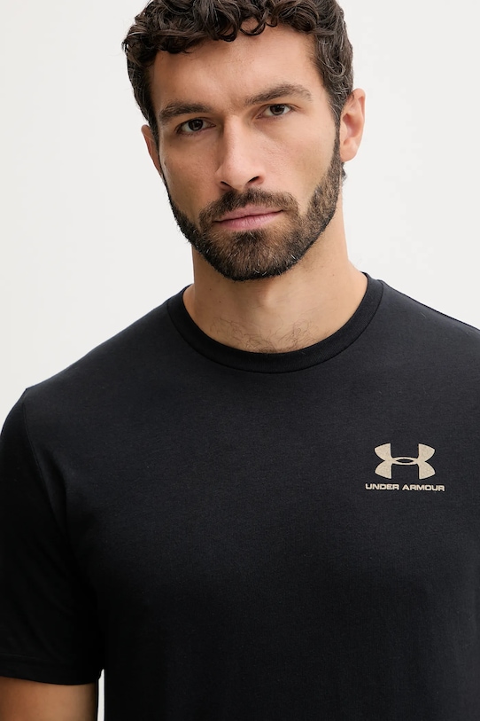 Under Armour t-shirt treningowy SPORTSTYLE LEFT CHEST czarny 1326799