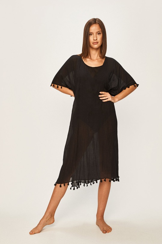 Seafolly - Narzutka plażowa Amnesia Kaftan czarny 53638.KA