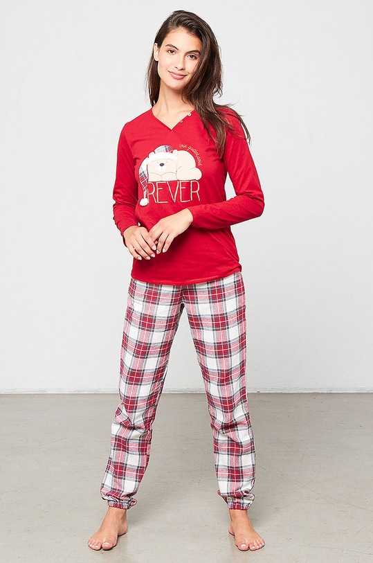 Îmbrăcăminte Etam pantaloni de pijama Cozy 651406464 rosu