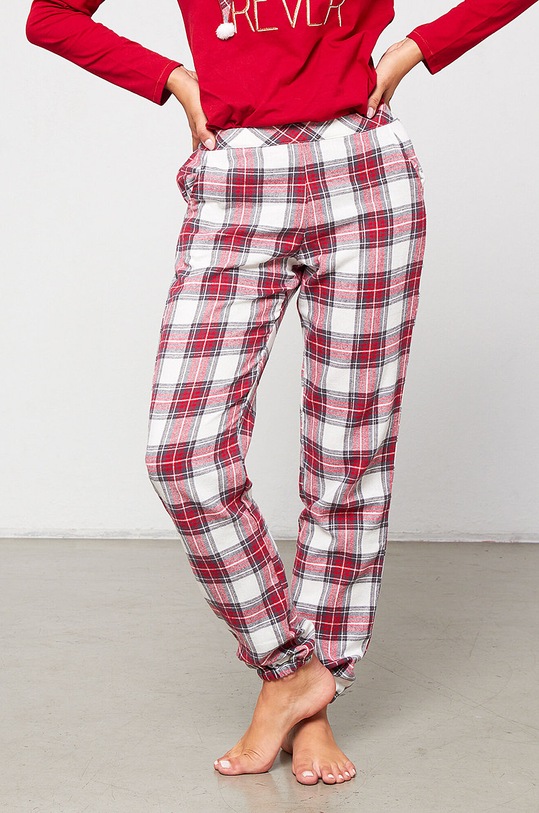 Etam - Pantaloni de pijama Cozy 651406464 rosu