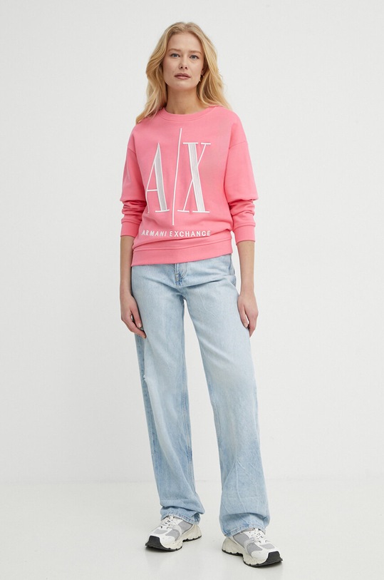 Armani Exchange bluza aplikacja różowy 8NYM02.YJ68Z