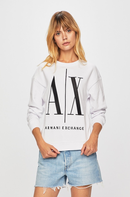 Majica Armani Exchange natpis bijela 8NYM02.YJ68Z