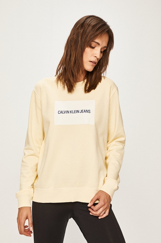 Calvin Klein Jeans - Bluza print galben J20J211491