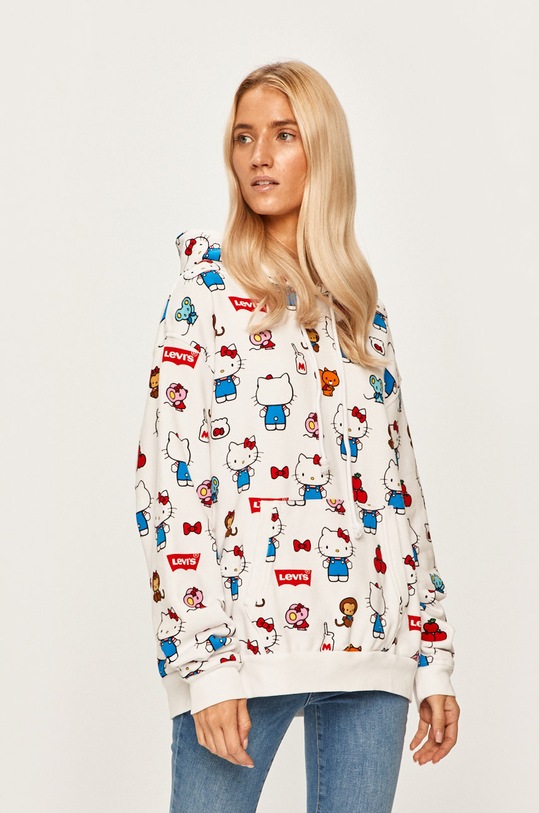 Levi's - Felső x Hello Kitty pamut fehér 74318.0038