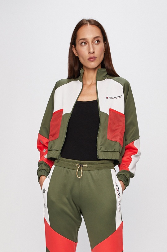 Tommy Sport - Bluza print verde S10S100365