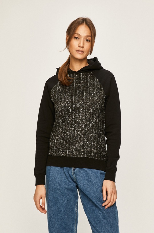 Karl Lagerfeld - Bluza cu modele negru 96KW1815