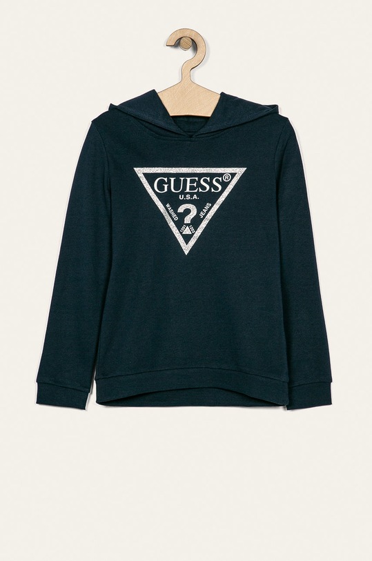 Guess Jeans - Dětská mikina 118-175 cm s kapucí námořnická modř J83Q14.K5WK0