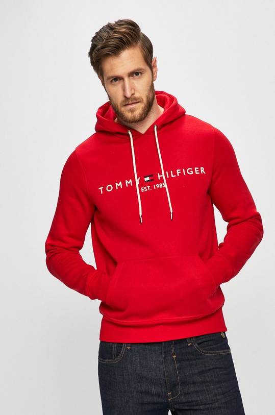 Tommy Hilfiger - Μπλούζα με κουκούλα κόκκινο MW0MW10752