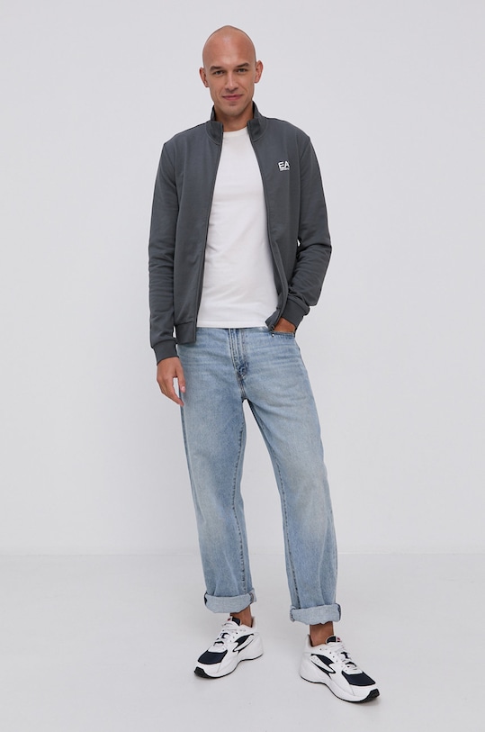EA7 Emporio Armani Bluza PJ05Z.8NPM01 bawełna szary PJ05Z.8NPM01