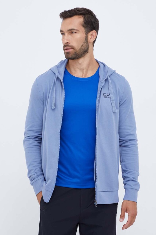 Bavlnená mikina EA7 Emporio Armani bavlna modrá PJ05Z.8NPM03