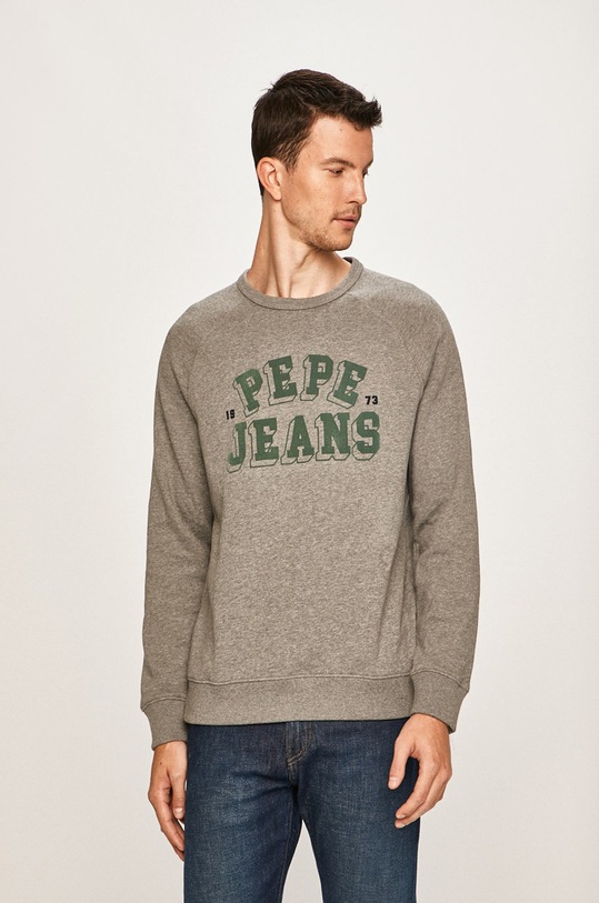 Pepe Jeans - Bluza Linus imprimeu gri PM581654