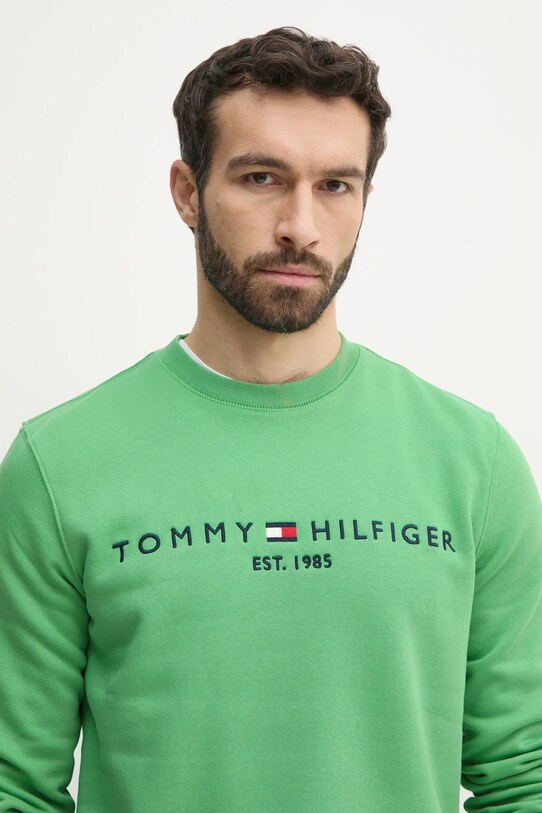 Mikina Tommy Hilfiger zelená MW0MW11596