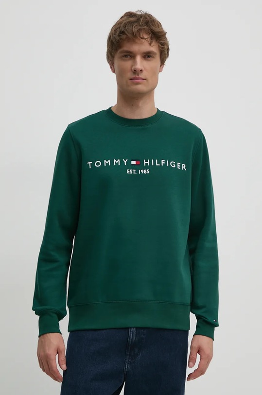 Tommy Hilfiger bluza aplikacja zielony MW0MW11596