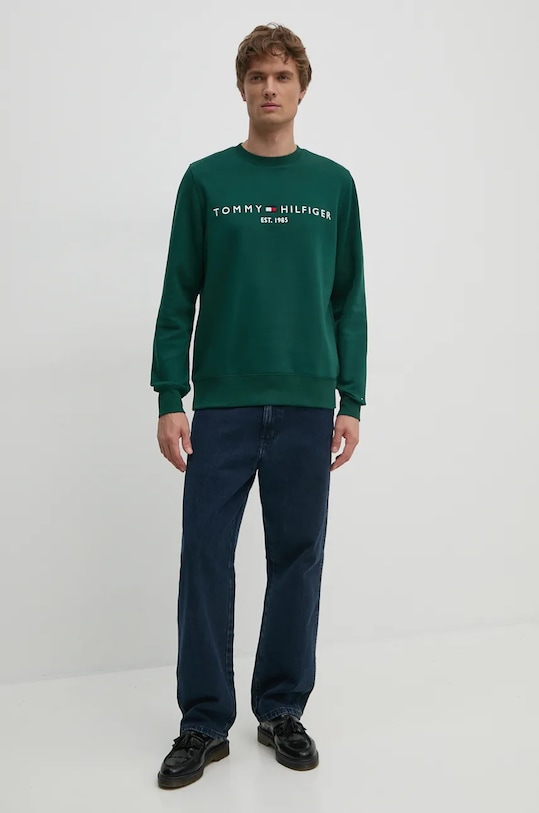 Μπλούζα Tommy Hilfiger MW0MW11596 πράσινο AW25