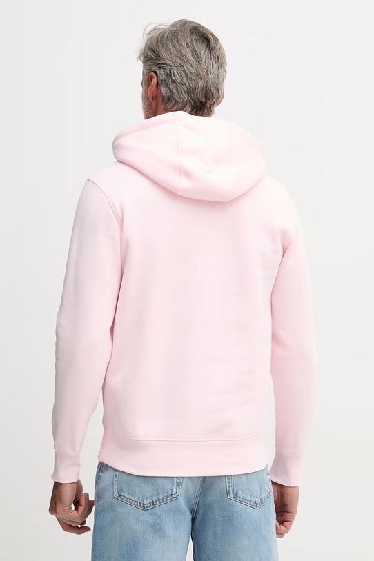 Ρούχα Tommy Hilfiger Μπλούζα με κουκούλα ανδρική με βαμβάκι MW0MW11599 ροζ