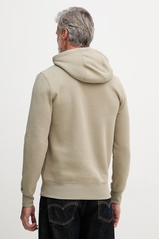 Tommy Hilfiger суичър с качулка мъжки с памук MW0MW11599 зелен SS26