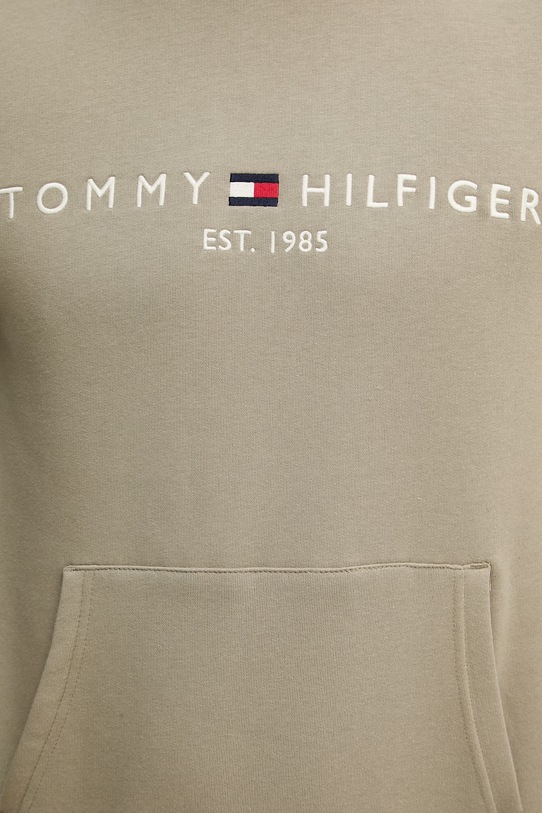 Tommy Hilfiger суичър с качулка мъжки с памук зелен MW0MW11599