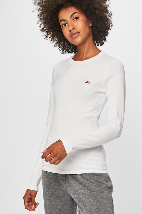 Levi's longsleeve uni alb 69555.0000