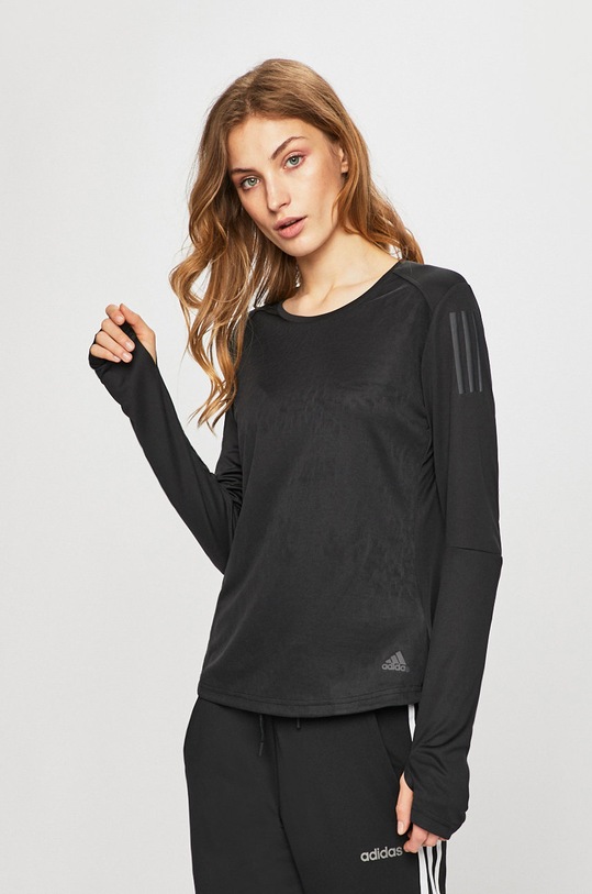 adidas Performance - Felső DQ2616 nyomtatásos fekete DQ2616
