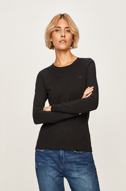 Calvin Klein Jeans - Longsleeve uni negru J20J212586